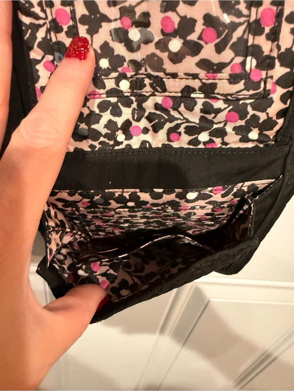 Vera Bradley Black Quilted Messenger Crossbody